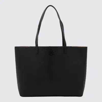 Tory Burch Black Leather Mcgraw Tote Bag