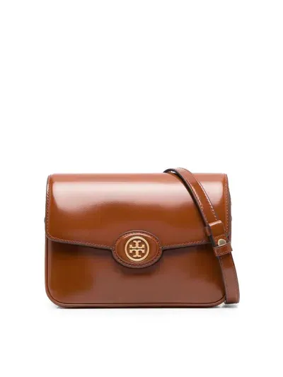 Tory Burch Robinson Convertible Shoulder Bag In Brown