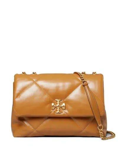 Tory Burch Camel Brown Quilted Leather Bag