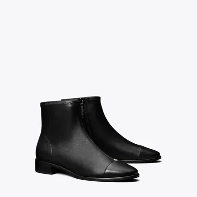 Tory Burch Cap-toe Ankle Boot In Perfect Black