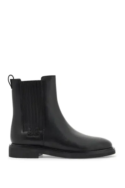 Tory Burch Chelsea Ankle Boots With T Shaped Finishes