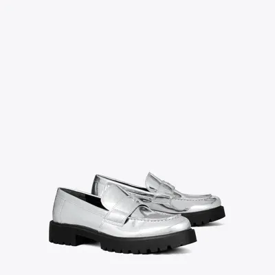 Tory Burch Classic Lug Loafer In Argento