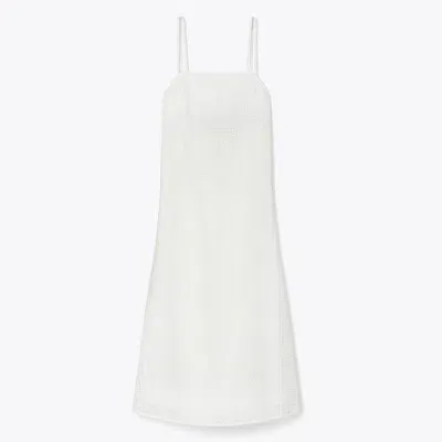 Tory Burch Cotton Eyelet Dress In White