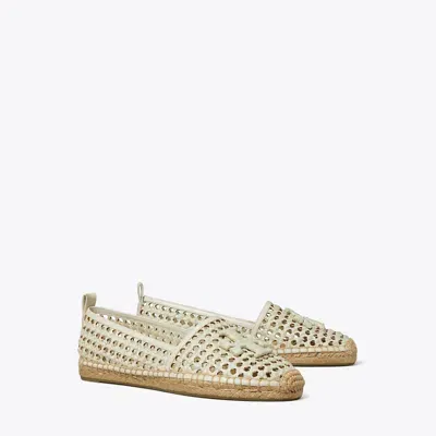 Tory Burch Crochet Espadrille In Pale Oatmeal