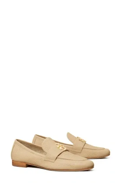 Tory Burch Eleanor Leather Medallion Slip-on Loafers In Sand Stone