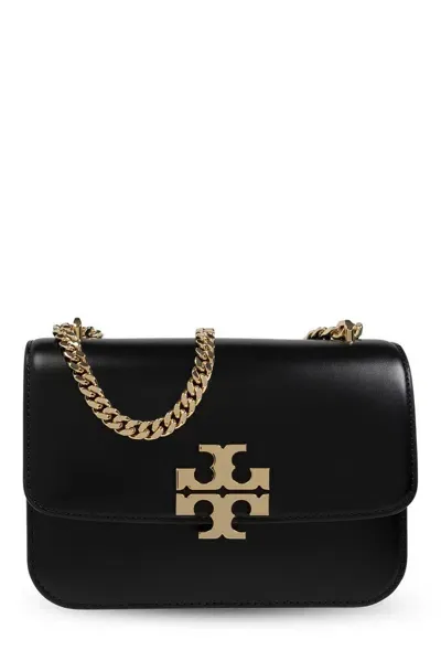 Tory Burch Eleanor Logo Plaque Small Shoulder Bag In Black