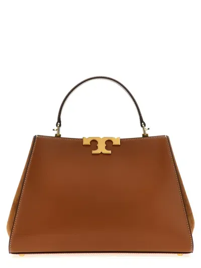 Tory Burch Eleanor Satchel Handbag In Brown