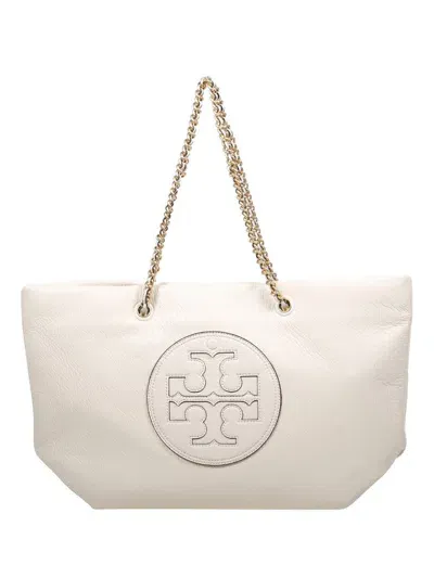 Tory Burch Ella Chain Tote Bag In White