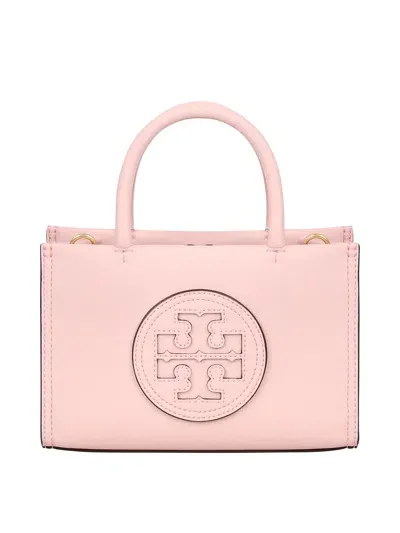 Tory Burch Ella Mini Bag With Applied Logo In Pink