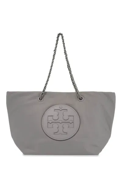 Tory Burch Ella Shopping Bag In Gray