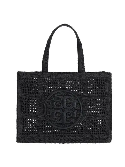 Tory Burch Ella Small Tote Bag In Black