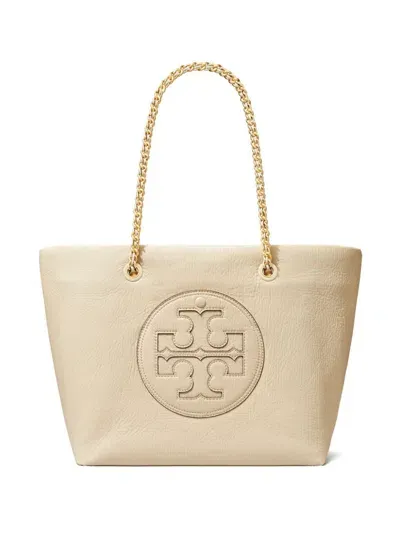 Tory Burch Ella Chain Patent-leather Tote Bag In Yellow