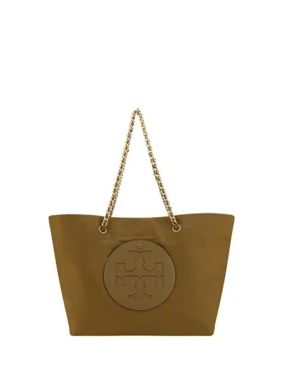 Tory Burch Ella Tote Shoulder Bag In Camel