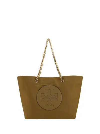 Tory Burch Ella Tote Shoulder Bag In Camel