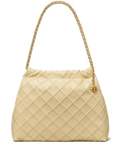 Tory Burch Fleming Hobo Bag In Neutrals