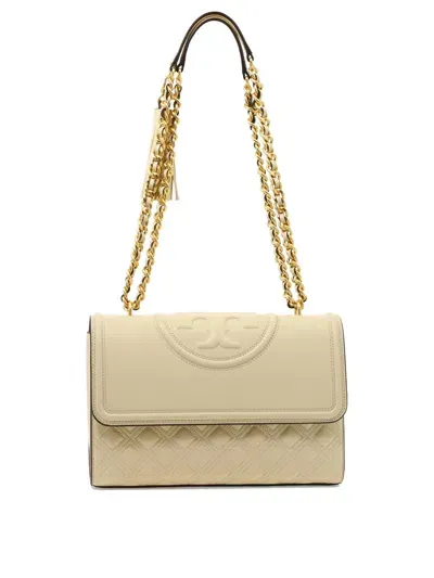 Tory Burch Fleming Convertible Shoulder Bag In Beige