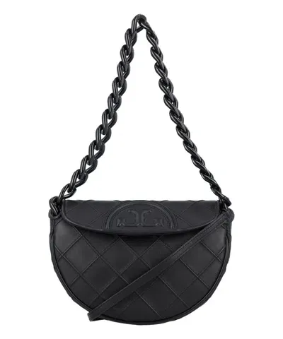 Tory Burch Fleming Shoulder Bag In Black