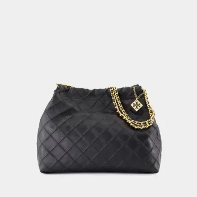 Tory Burch Fleming Shoulder Bag In Black