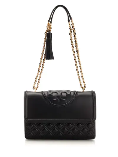 Tory Burch Fleming Shoulder Bag Tote In Black