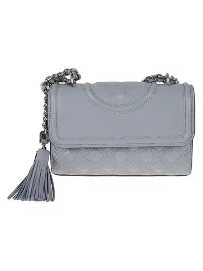 Tory Burch Small Fleming Convertible Shoulder Bag In Grey