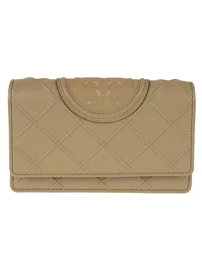 Tory Burch Fleming Soft Chain Shoulder Bag In Pebblestone