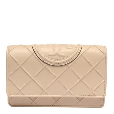 Tory Burch Fleming Soft Chain Wallet In Metallic