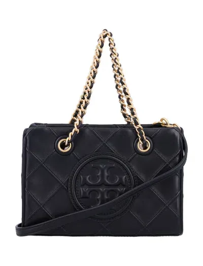 Tory Burch Fleming Soft Mini Chain Tote In Black