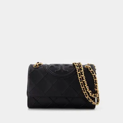 Tory Burch Fleming Soft Small Hobo Bag In Black