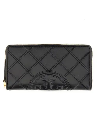 Tory Burch Fleming Wallet In Black