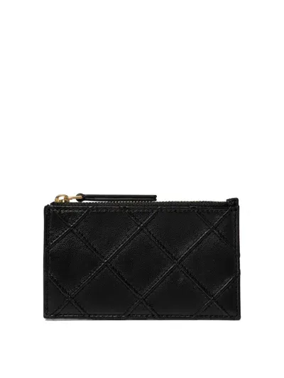 Tory Burch Fleming Wallets & Card Holders In Black