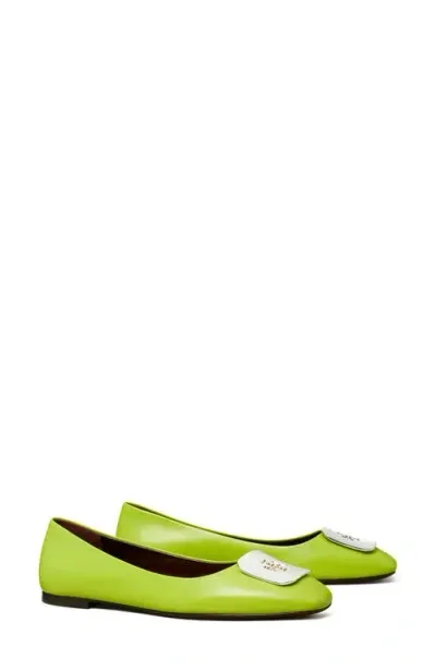 Tory Burch Georgia Ballet Flat In Bright Pear