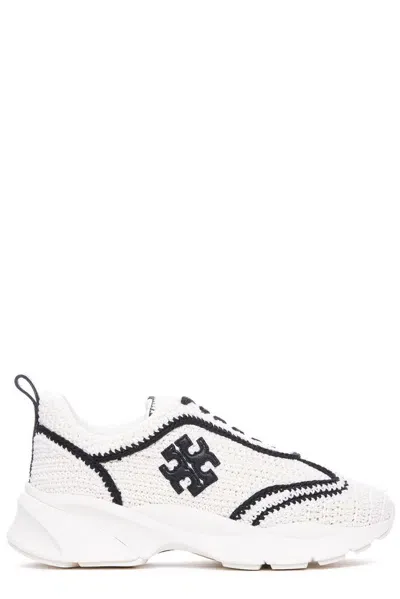 Tory Burch Good Luck Crochet Trainers In White