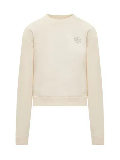 Tory Burch Hot Fix Sweatshirt In Beige