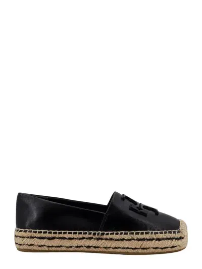 Tory Burch Ines Platform Fisherman Flat Shoes In Black