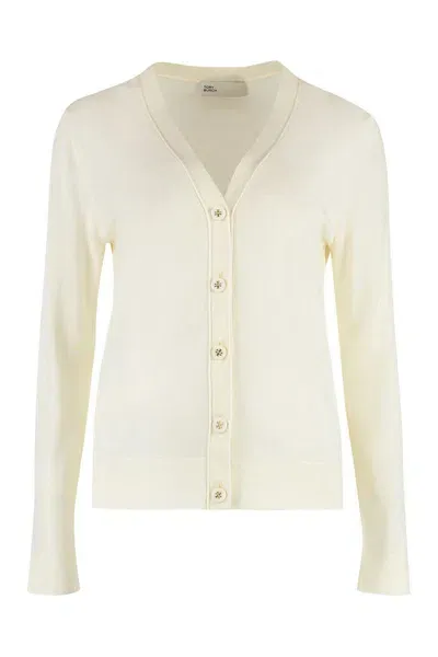 Tory Burch Simone Cardigan In Neutrals