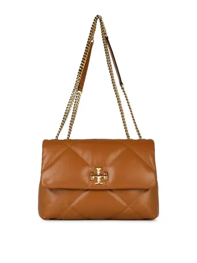 Tory Burch Kira Brown Leather Crossbody Bag In Marrón