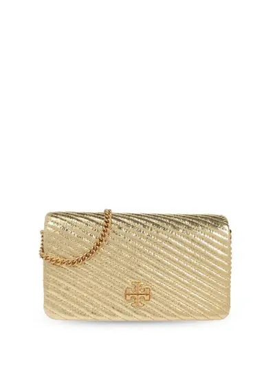 Tory Burch Kira Chain Clutch Bag In Gold