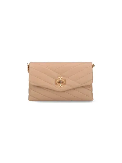 Tory Burch 'kira' Chain Wallet In Beige