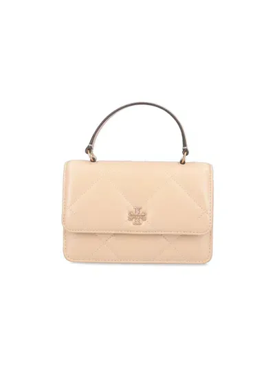 Tory Burch "kira" Chain Wallet In Cream