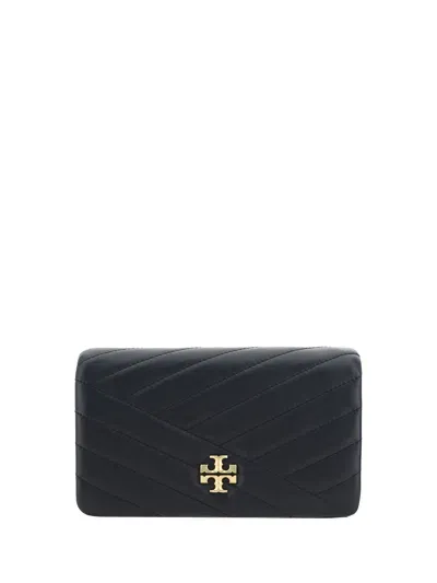 Tory Burch Kira Chevron Chain Wallet In Black