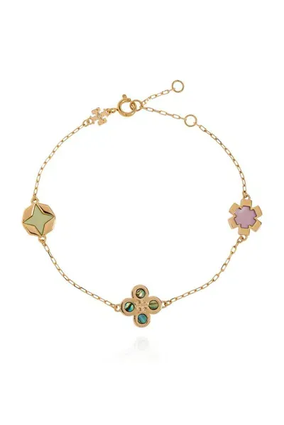 Tory Burch Kira Clover Bracelet In Gold