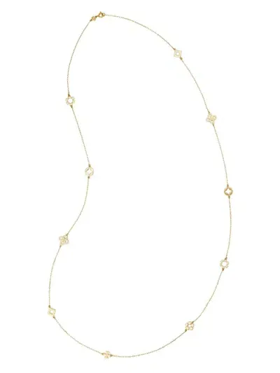 Tory Burch Kira Clover Long Necklace In Gold