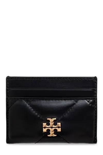 Tory Burch Kira Diamond Quilt Card Case In Black