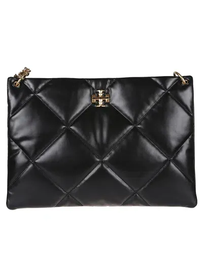 Tory Burch Kira Diamond Quilt Hobo Bag In Black