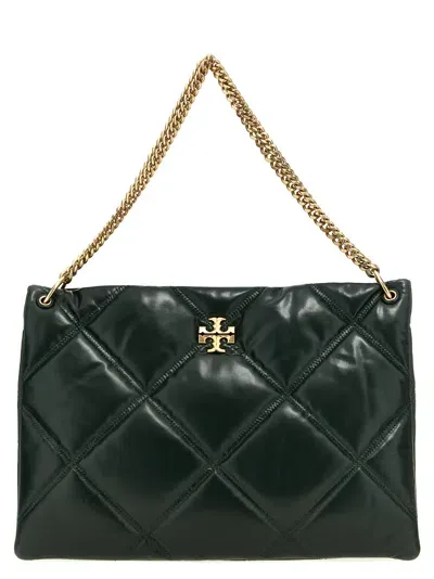 Tory Burch Kira Diamond Quilt Hobo Tote Bag In Green