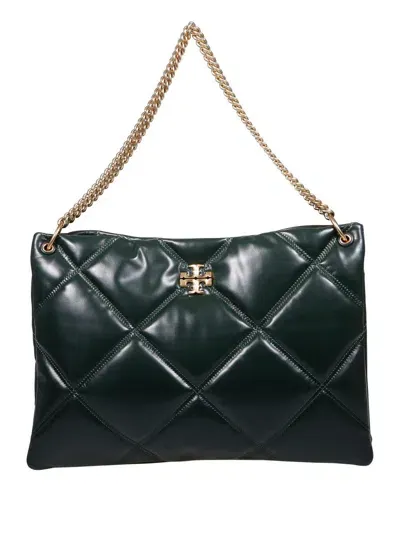 Tory Burch Kira Diamond Quilted Hobo Bag In Green