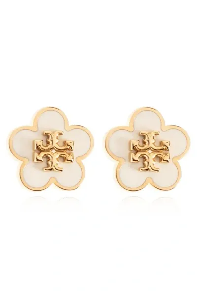 Tory Burch Kira Flower Stud Earrings In Gold