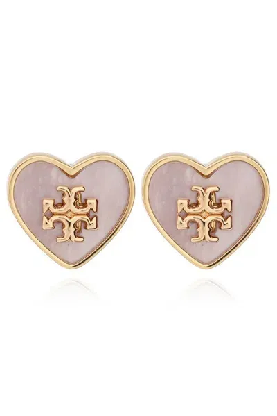 Tory Burch Kira Heart Stud Earrings In Multi