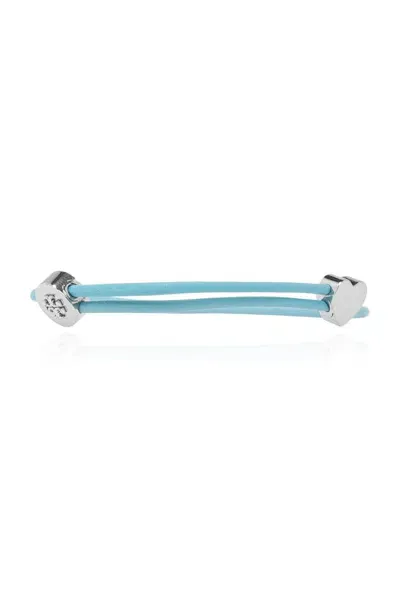 Tory Burch Kira Leather Bracelet In Blue