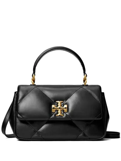 Tory Burch Kira Quilted Leather Tote Bag In Black